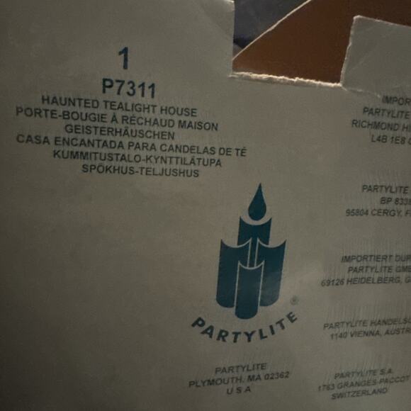 Vintage PartyLite Haunted Tealight House P7311 Retired Ghost Halloween Spooky 8’ - Picture 2 of 11